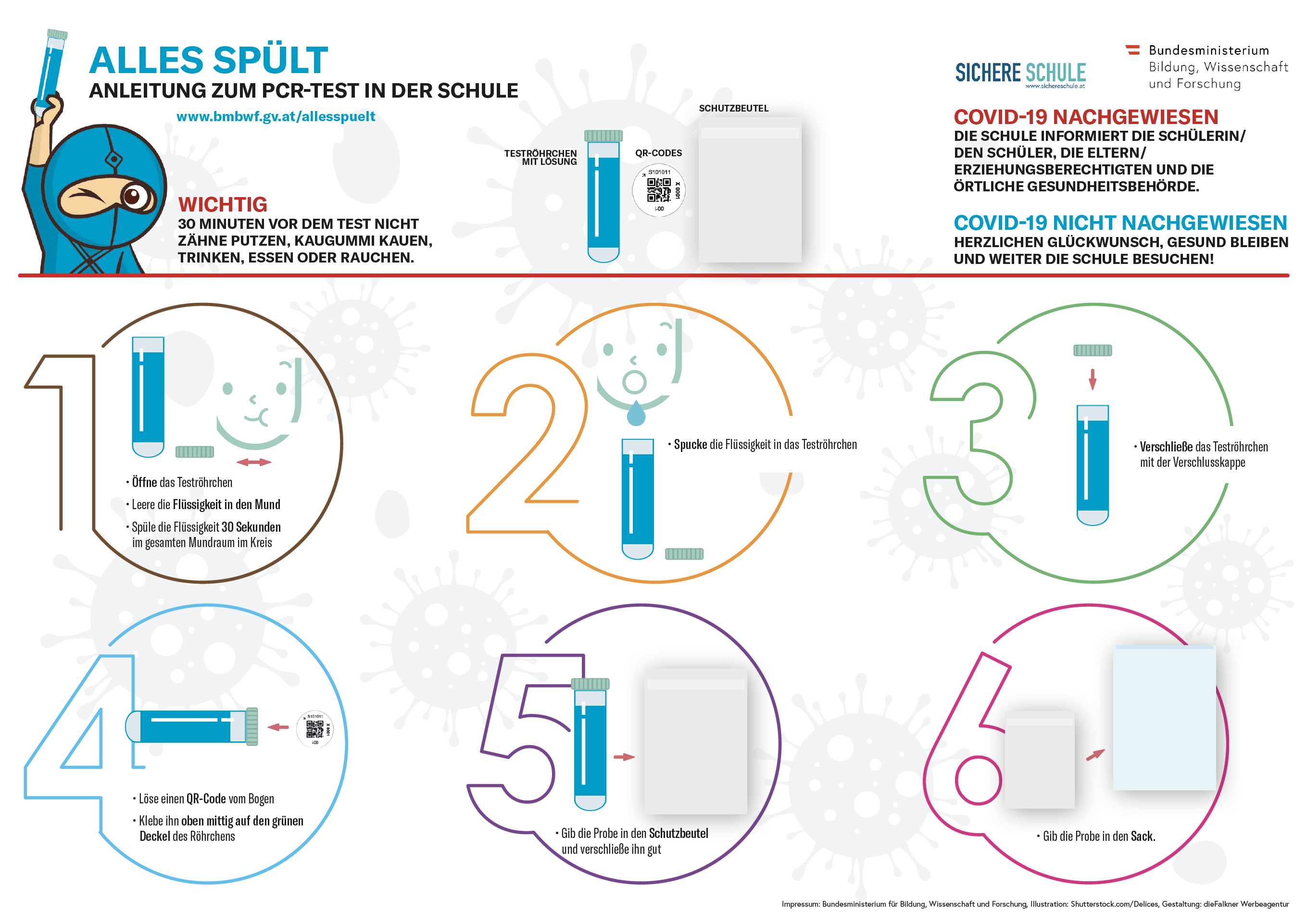 Abbildung: Anleitung PCR-Test